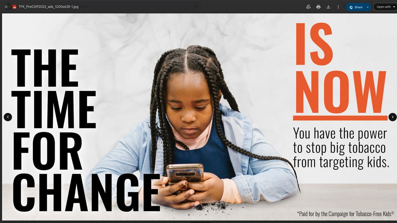 campaign for tobacco free kids SponsoredByBigTobacco: protecting kids from social media marketing of  tobacco and nicotine - Campaign for Tobacco-Free Kids - Global Awareness  Campaign Winner